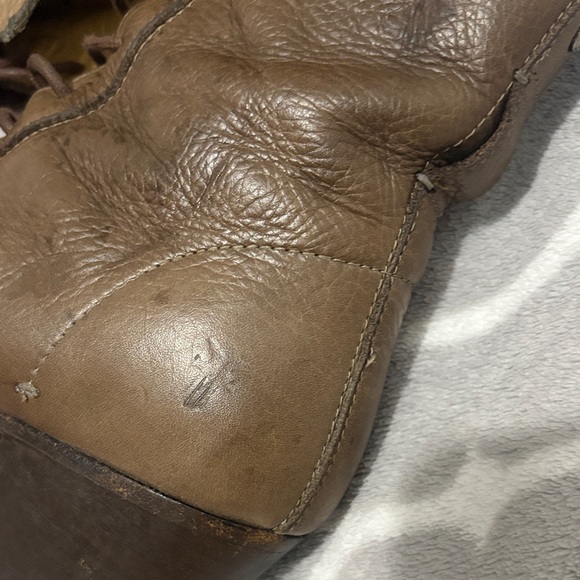 Frye Brown Leather lace up heeled Ankle Boots - Picture 3 of 14